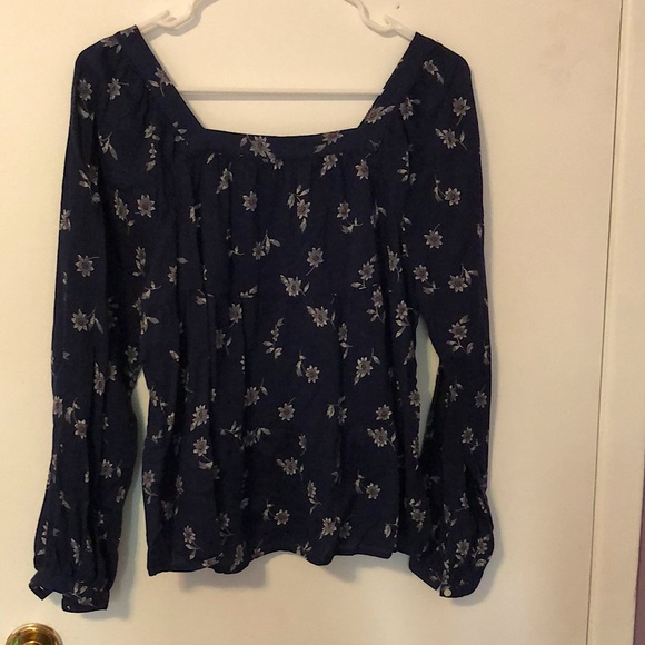 Old Navy square neck flower blouse - Picture 1 of 2